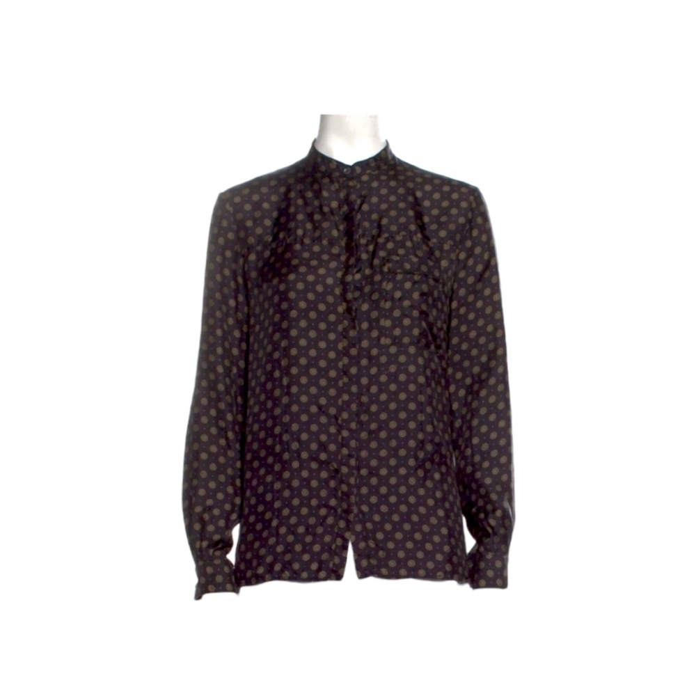 Golden Goose Geometric Dot Dark Grey Blouse